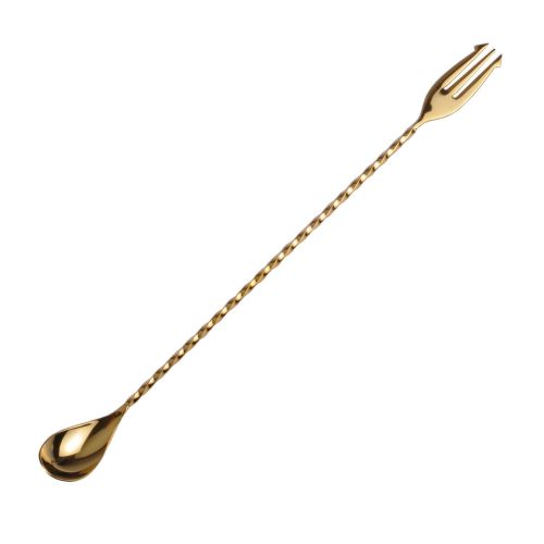 Japanese Bar Tools  31.5cm Trident Spoon Gold AG94050G
